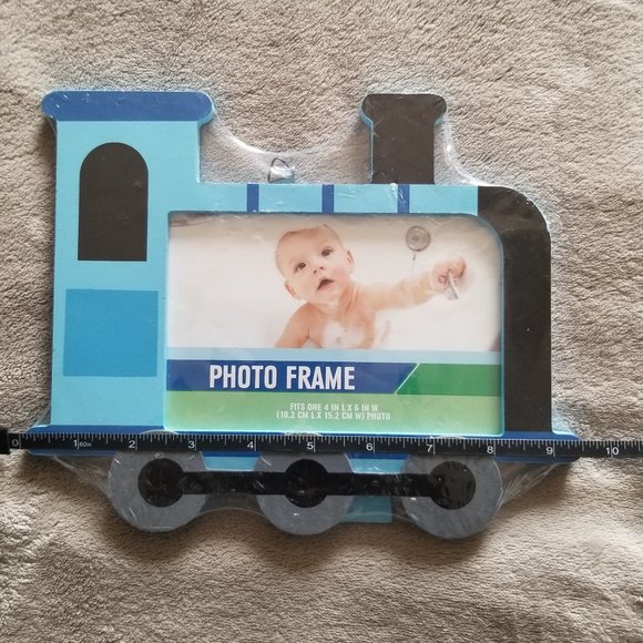 Blue Train Wooden Picture Frame - Picture 3 of 5